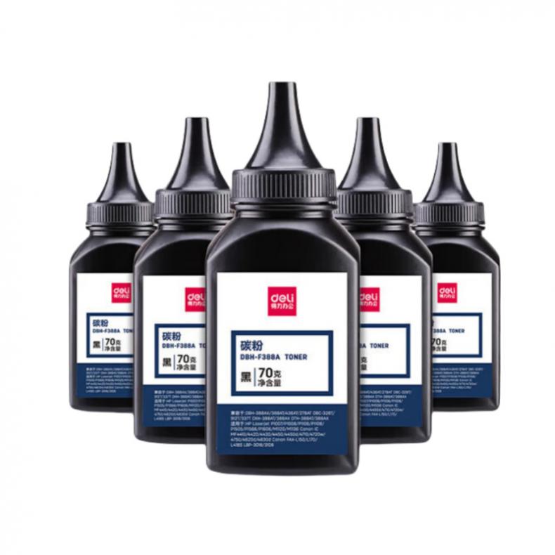 得力（deli） DBH-F388A6 碳粉 70g 6支/组 （单位：组） 适用惠普 P1007/P1008/P1106/P1108/M1136/M1213nf 黑色