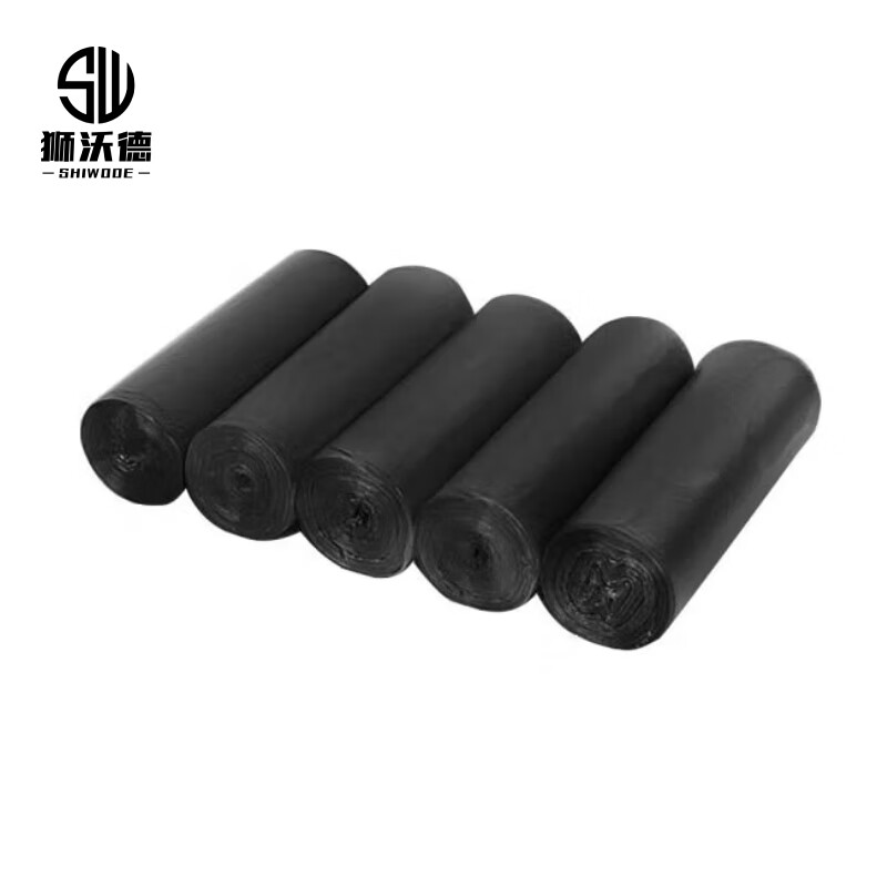狮沃德（shiwode） SWD-PK4555 加厚平口垃圾袋 45*55cm 30只/卷 5卷/组 （单位：组）  黑色