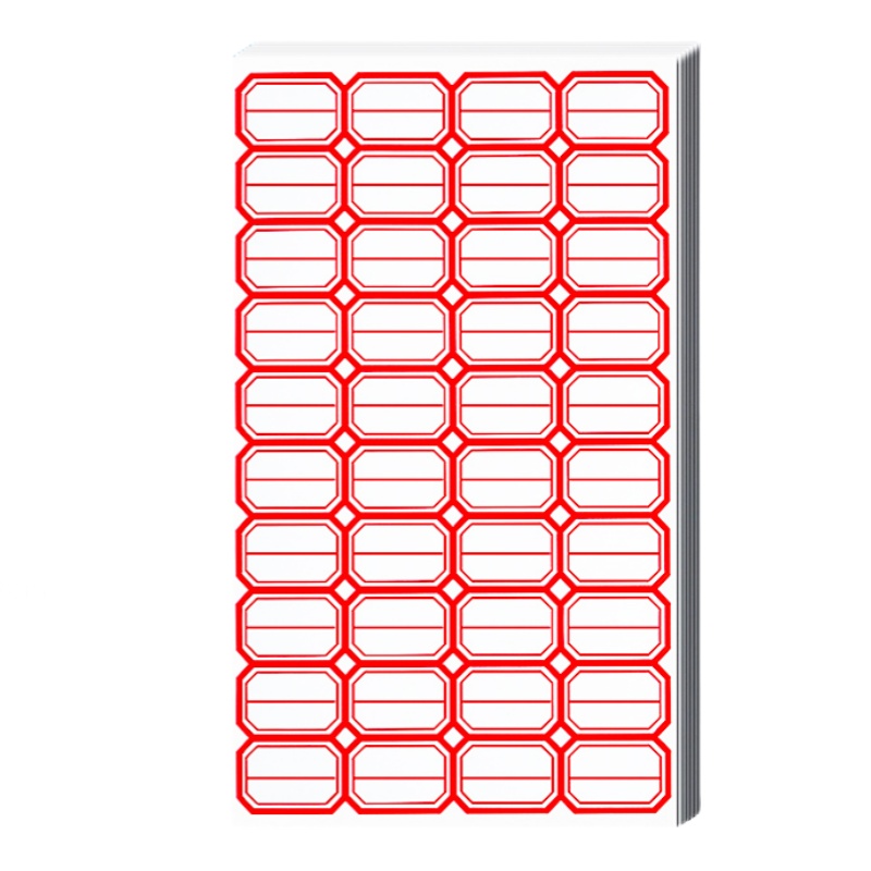 NVV BQ-292001 标签贴纸 29*20mm 2320枚 （单位：包）  红色