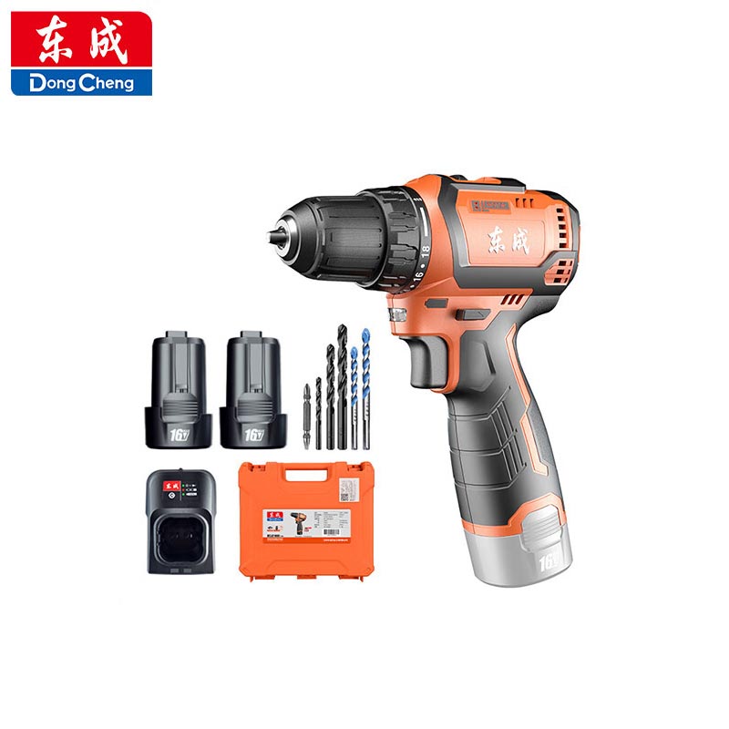 东成 东成16V 充电手枪钻 双电套装 （单位：套）  