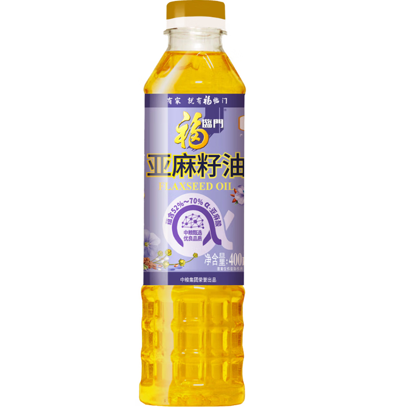 福临门 营养家 亚麻籽油 400ml （单位：瓶）  