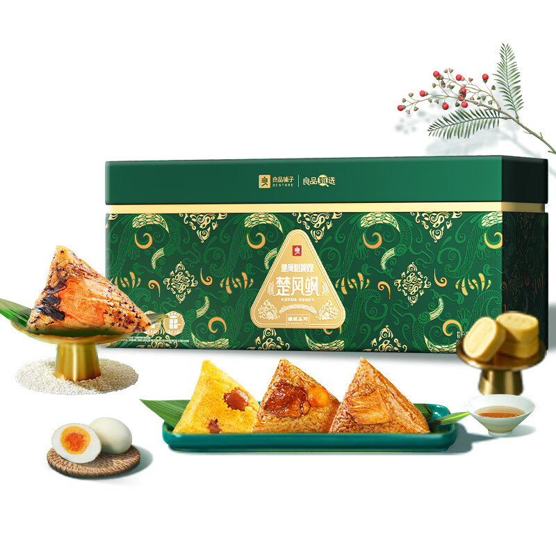 良品铺子 健康粗粮粽&middot;楚风飒 健康粗粮粽&middot;楚风飒 1830g （单位：盒）