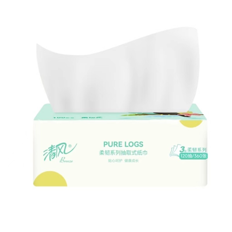 清风 AR12SZK 柔韧系列亲肤抽纸 18包/箱 （单位：箱）