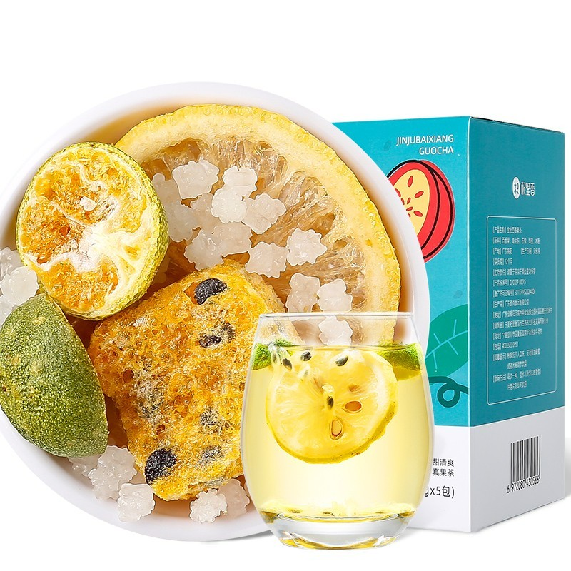 杞里香（Qi Li Xiang） 盒装 金桔百香果茶 90g （单位：盒）  