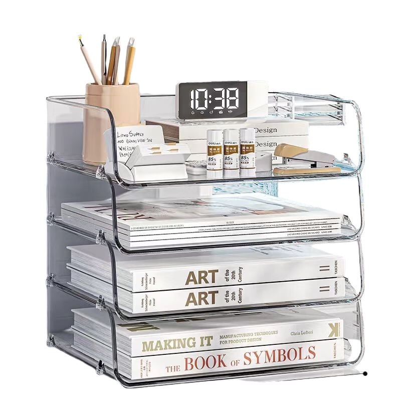 宾纳 横式 透明桌收纳架 加宽4层 （单位：个）  