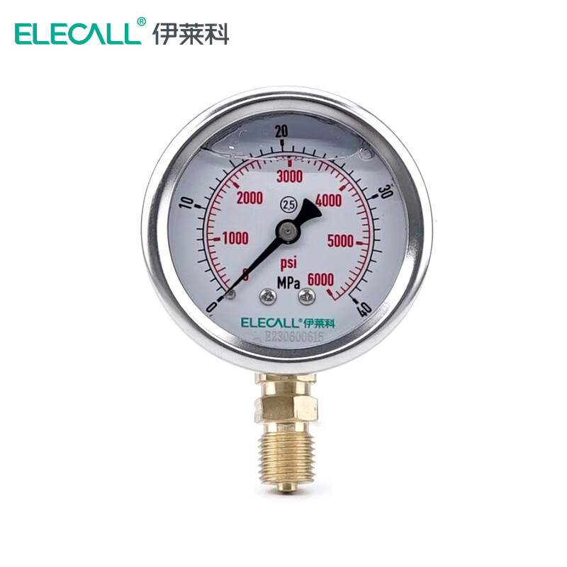 伊莱科（ELECALL） YTN-60 真空压力表 0-40MPA （单位：个）  