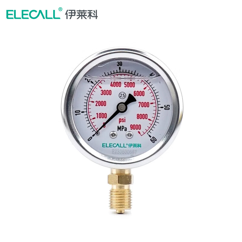 伊莱科（ELECALL） YTN-60 真空压力表 0-60MPA （单位：个）  