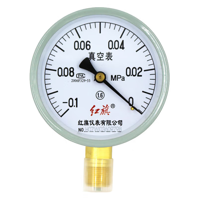 红旗 Y-100 压力表 -0.1~0MPa （单位：个）  