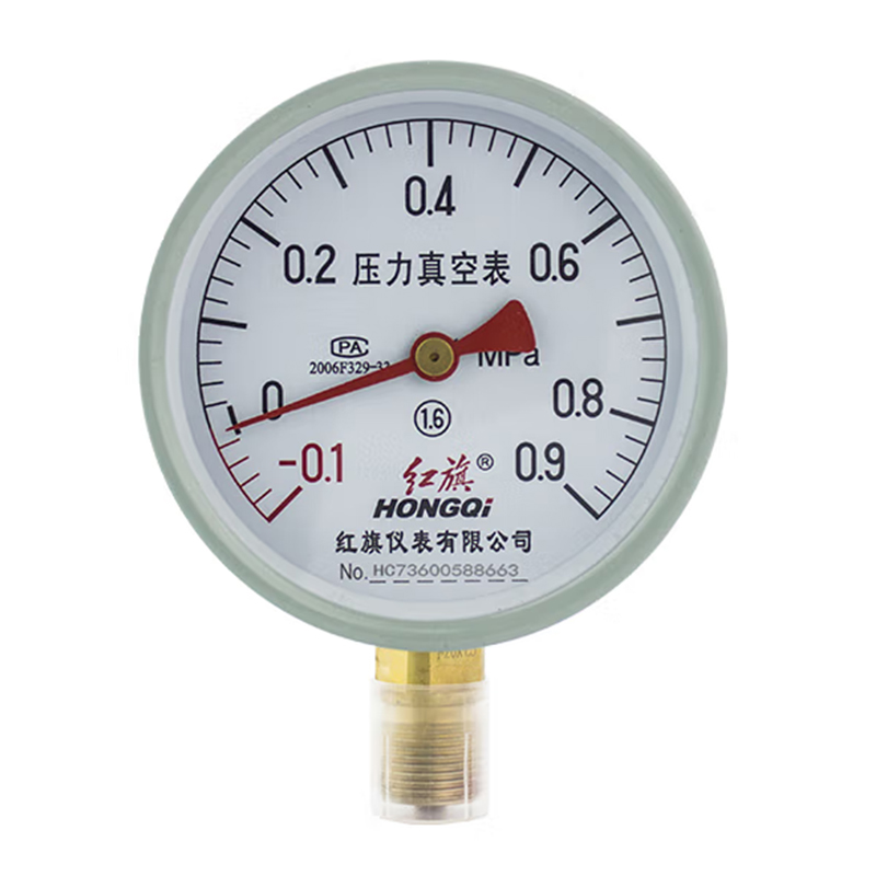 红旗 Y-100 压力表 -0.1~0.9MPa （单位：个）  