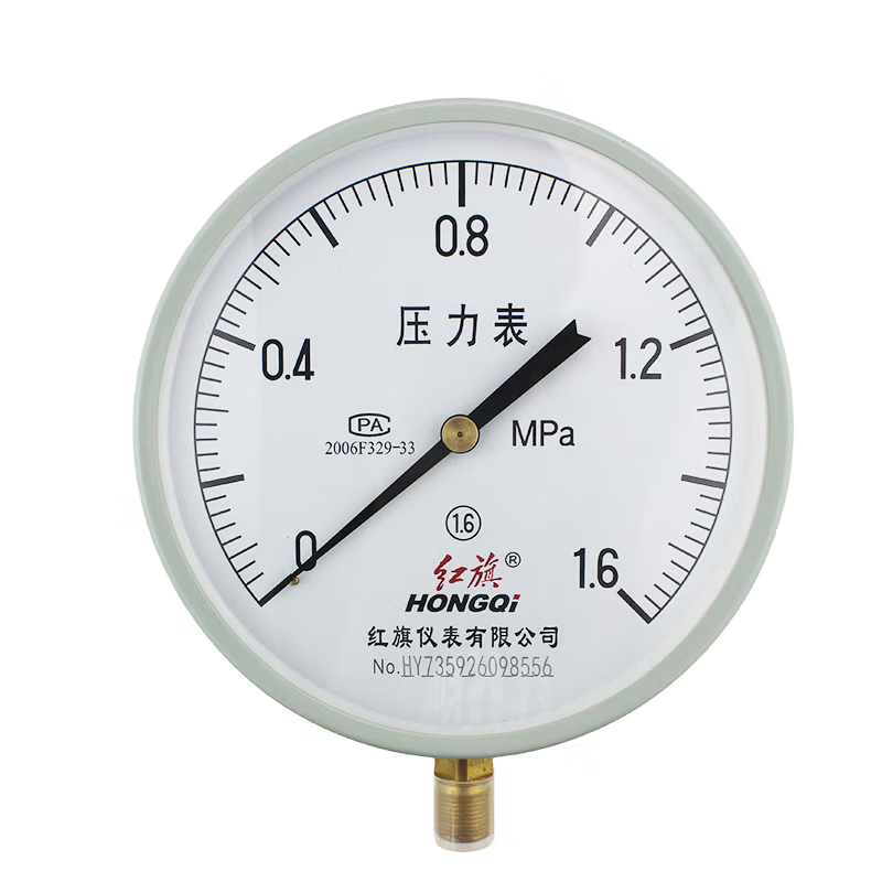 红旗 Y-200 压力表 0~1.6MP （单位：个）  