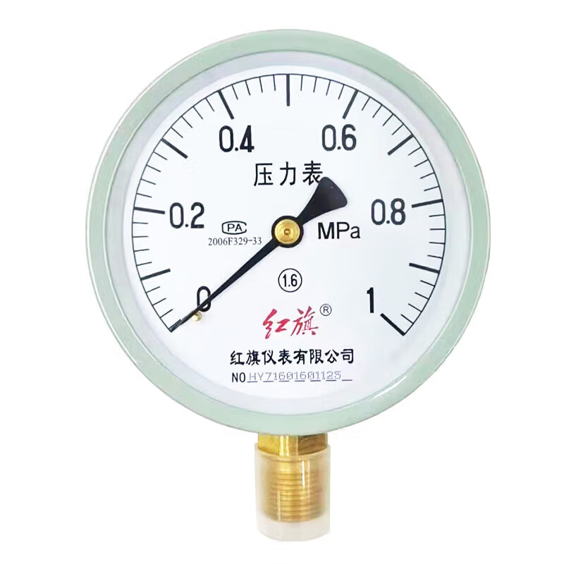 红旗 Y-200 压力表 0~1MPa （单位：个）  