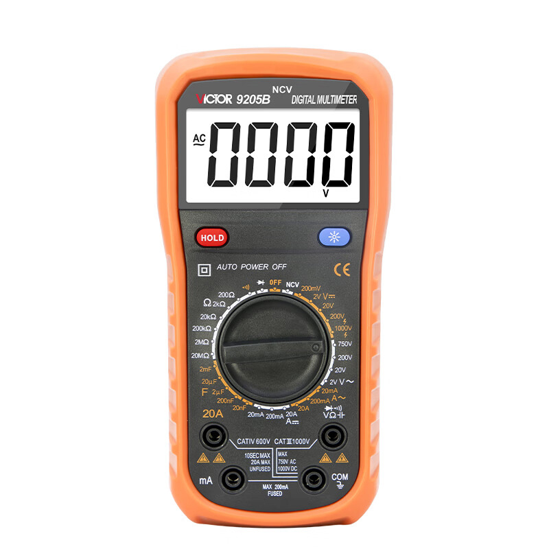 胜利仪器（VICTOR） VC9205B 数字万用表 标配 （单位：个）  
