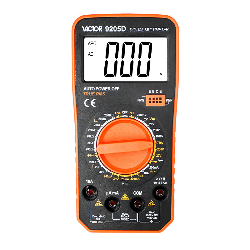 胜利仪器（VICTOR） VC9205D 数字万用表 标配 （单位：个）  