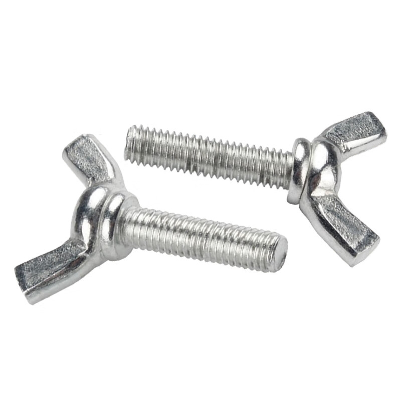 安赛瑞 22442 镀锌蝶型螺栓 M4×10mm 50个装 （单位：组）  