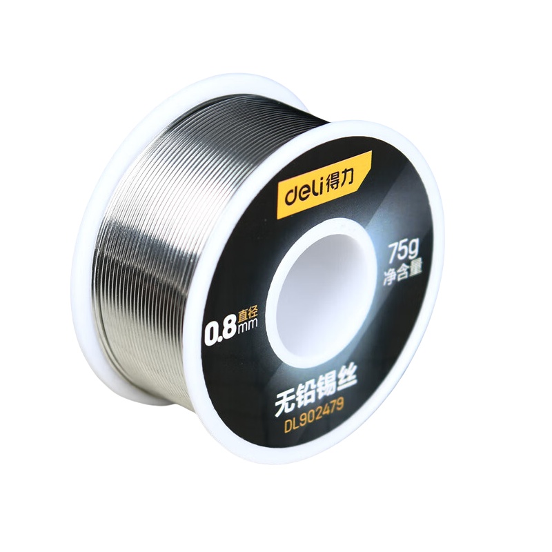 得力（deli） DL902479 无铅焊锡丝 75g （单位：卷）  