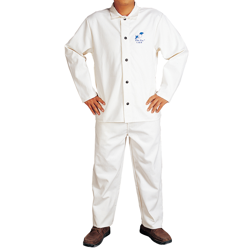 威特仕（WELDAS） 33-6930XXXL 防火阻燃布焊服 3XL （单位：件）  白色