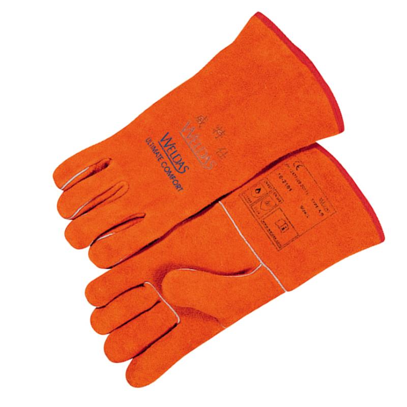 威特仕（WELDAS） 10-2101XL 二层牛皮全衬里斜拇指款焊接手套 XL 12副/组 （单位：组）  