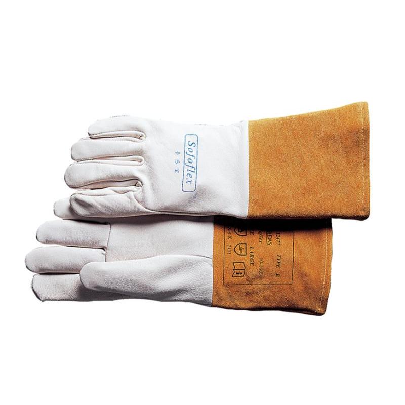 威特仕（WELDAS） 10-1009L 上等羊青皮长袖筒款焊接手套 L 12副/组 （单位：组）  