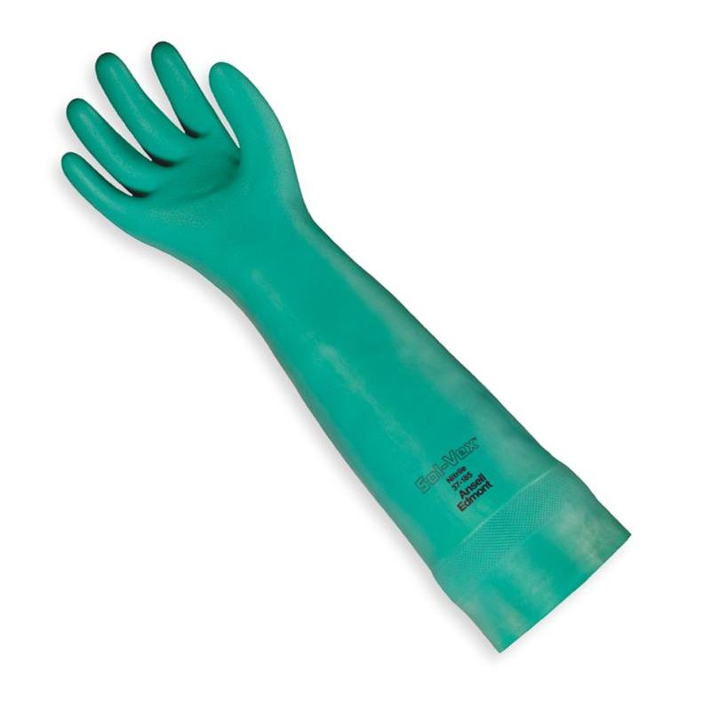 安思尔（Ansell） 37-165 丁腈手套 38cm长 0.56mm厚 尺寸9 （单位：组） 无衬垫 