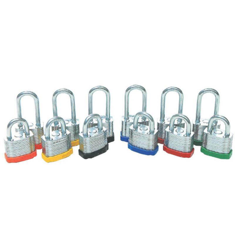 安赛瑞 14710 钢制千层安全挂锁 &Phi;6mm 高27mm （单位：把）  橙色