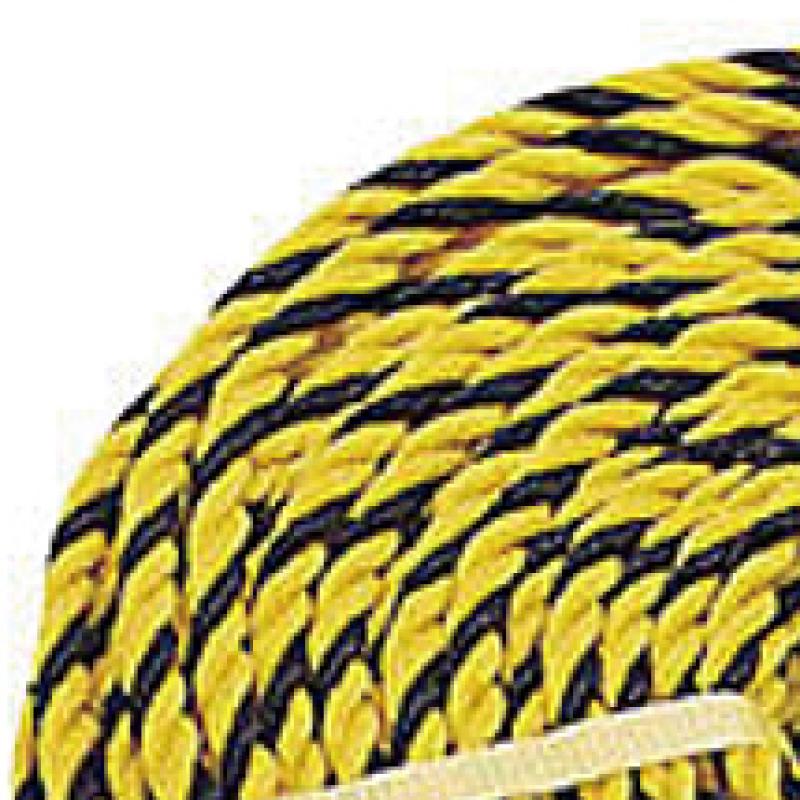 安赛瑞 14106 警示隔离绳 &Phi;10mm*50m （单位：卷）  黄黑条纹