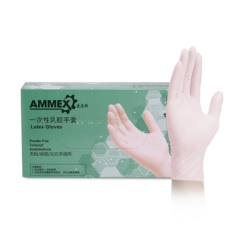 爱马斯（AMMEX） TLFC46100 一次性乳胶无粉手套  （单位：盒）  