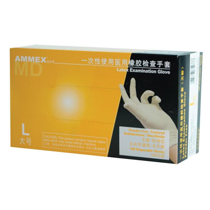 爱马斯（AMMEX） TLFCMD42100 乳胶手套  （单位：盒）  