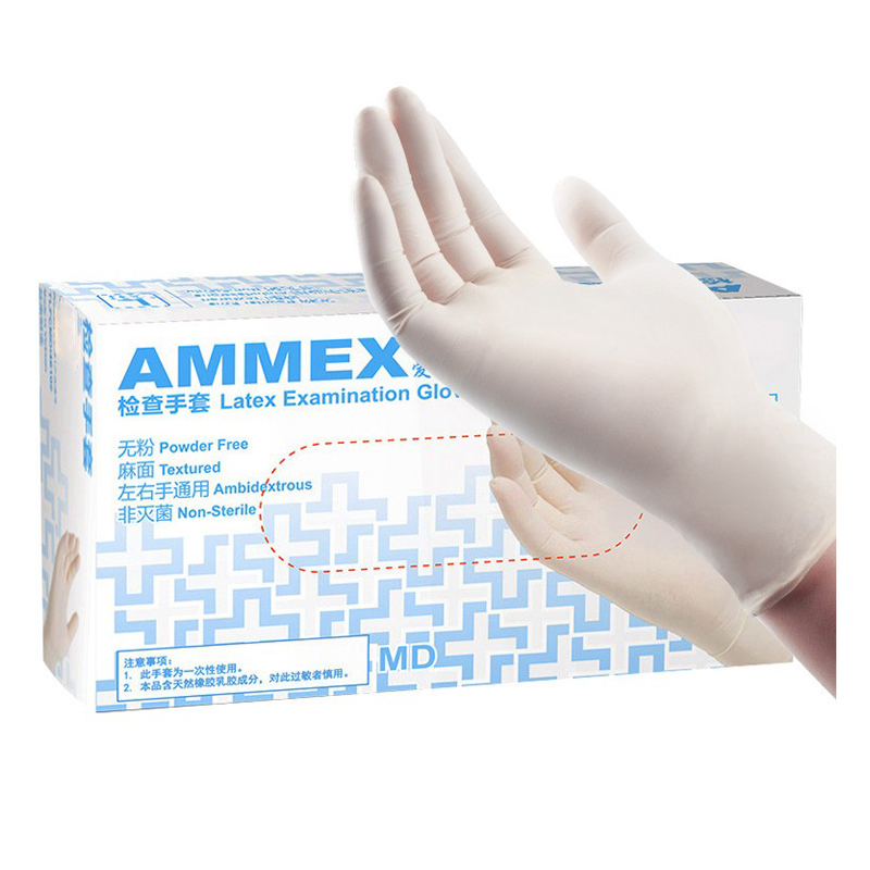 爱马斯（AMMEX） TLFCMDi44100 一次性乳胶手套 标准型 中号 100只/盒 （单位：盒）  