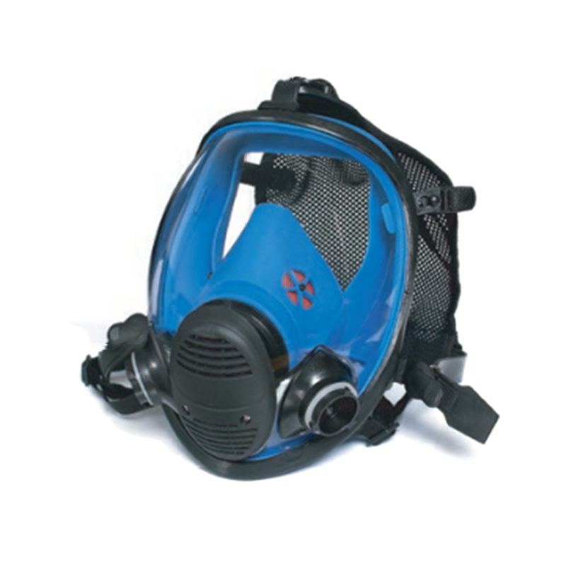 羿科 60414107 硅胶球状全景速戴型全面罩 接滤盒 （单位：件）  蓝色