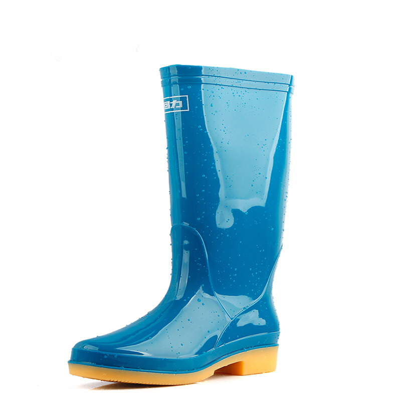 回力（Warrior） HL813 女士中筒雨靴 40码 （单位：双）  天蓝色