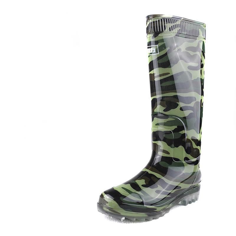 回力（Warrior） 807 男士高筒雨靴 44码 （单位：双）  迷彩色