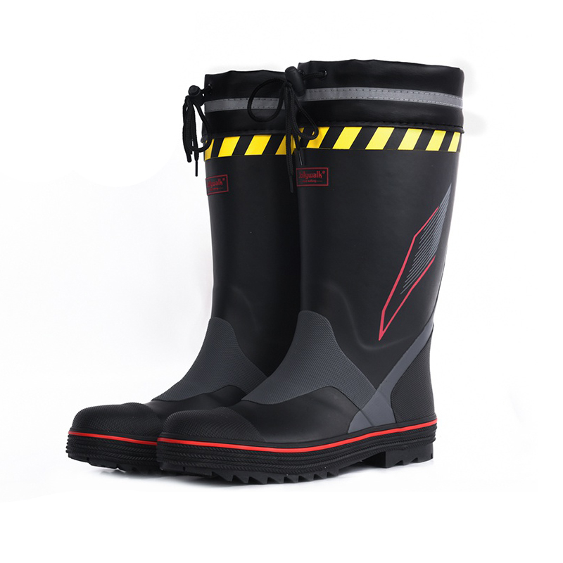 米诗爱 高筒 防滑防水橡胶雨靴 41码 （单位：双）  红黑