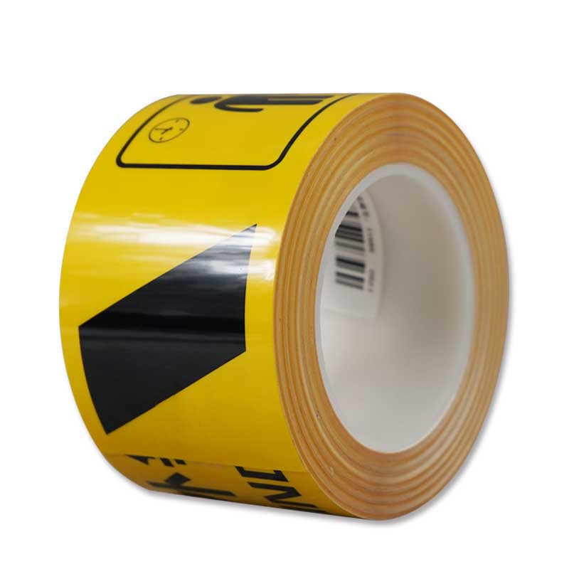 安赛瑞 11989 PET基材警示标识胶带 请在此线外等候 75mm*22m （单位：卷）  