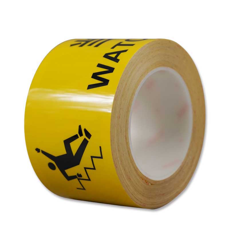 安赛瑞 11979 PET基材警示标识胶带 当心台阶 75mm*22m （单位：卷）  