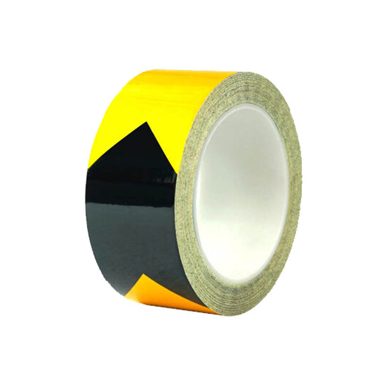 安赛瑞 11601 工程级反光膜反光警示胶带 黄黑箭头 7.5cm*22m （单位：卷）  黄色