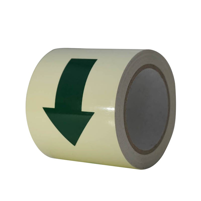 安赛瑞 20155 蓄光材料自发光警示胶带 警示条纹 5cm*10m （单位：卷）  