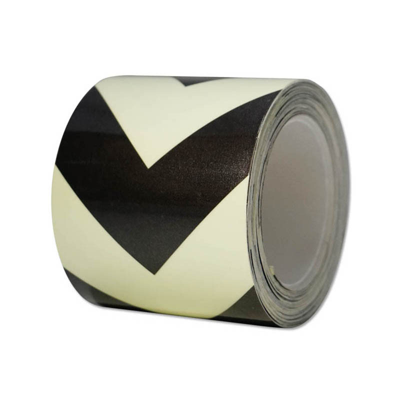 安赛瑞 20157 蓄光材料自发光警示胶带 导向箭头 10cm*10m （单位：卷）  红色