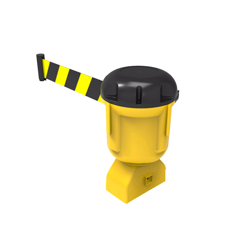 安赛瑞 11721 诱导柱伸缩隔离带头 带长9m （单位：个）  黄黑