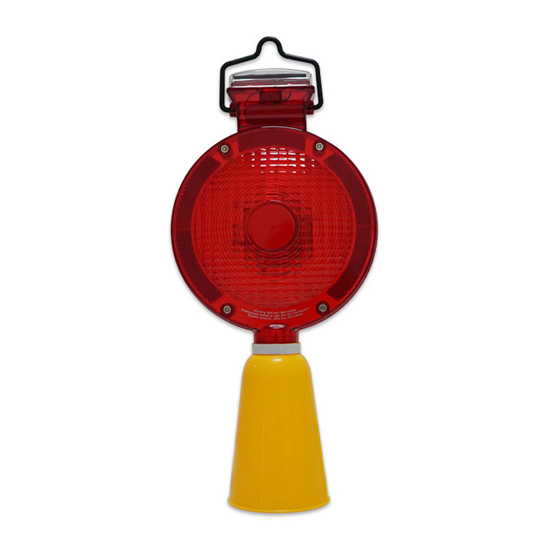 安赛瑞 14489 LED路锥警示灯 高度38cm （单位：个） 配太阳能单晶电池板 