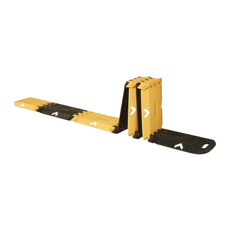 安赛瑞 11025 塑胶材质折叠式便携减速带 展开规格300*25*2.5cm （单位：个） 附送收纳包 黄黑