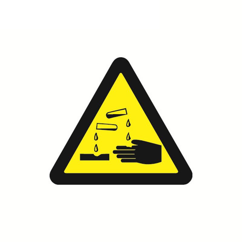 安赛瑞 32817 不干胶GB安全警示标签 当心腐蚀 边长10cm 10片/包 （单位：包）  