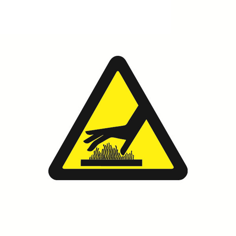 安赛瑞 32818 不干胶GB安全警示标签 当心烫手 边长10cm 10片/包 （单位：包）  