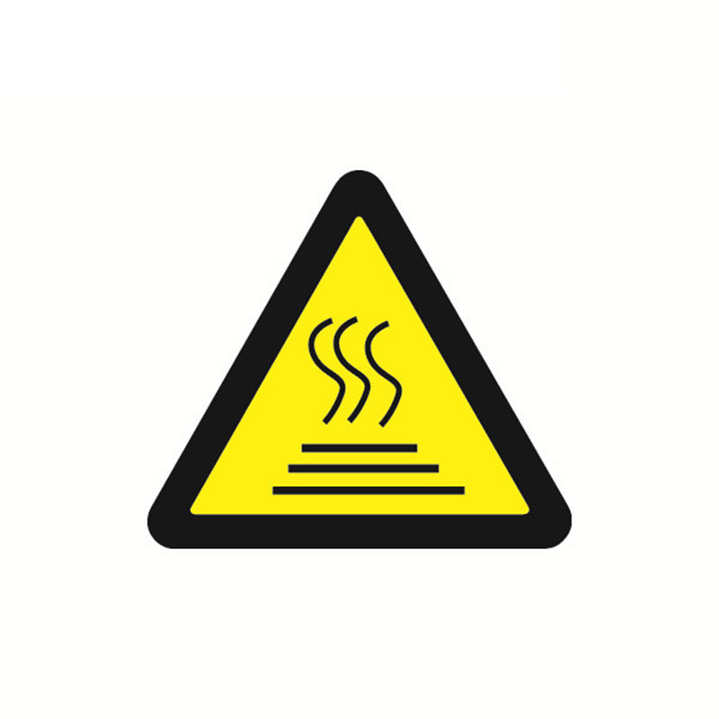 安赛瑞 32819 不干胶GB安全警示标签 当心高温表面 边长10cm 10片/包 （单位：包）  