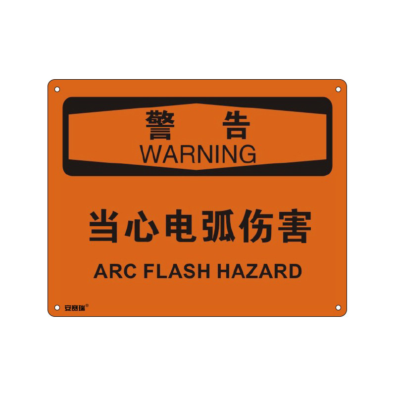 安赛瑞 31669 塑料板OSHA安全标识 警告-当心电弧伤害 250*315cm （单位：张）  