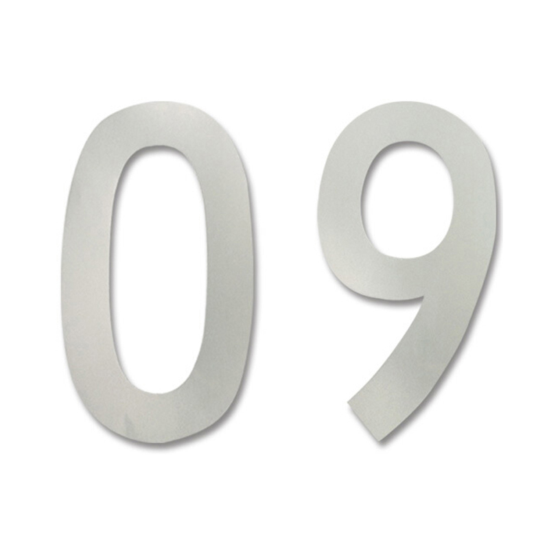 安赛瑞 34609 反光不干胶模切数字标识贴 0-9各5片 字高4&Prime; （单位：套）  银白