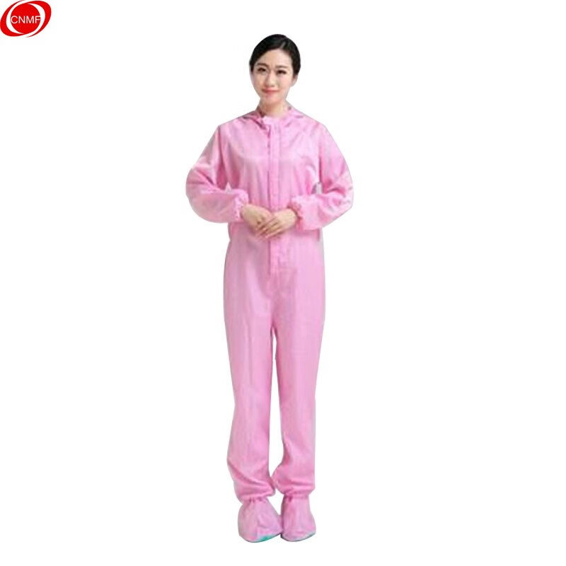 谋福 8530 防静电四连体连帽服 L （单位：套）  粉色