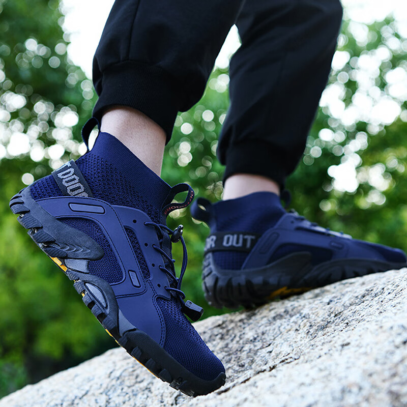 谋福 W-25 户外登山鞋 47码 （单位：双）  深蓝