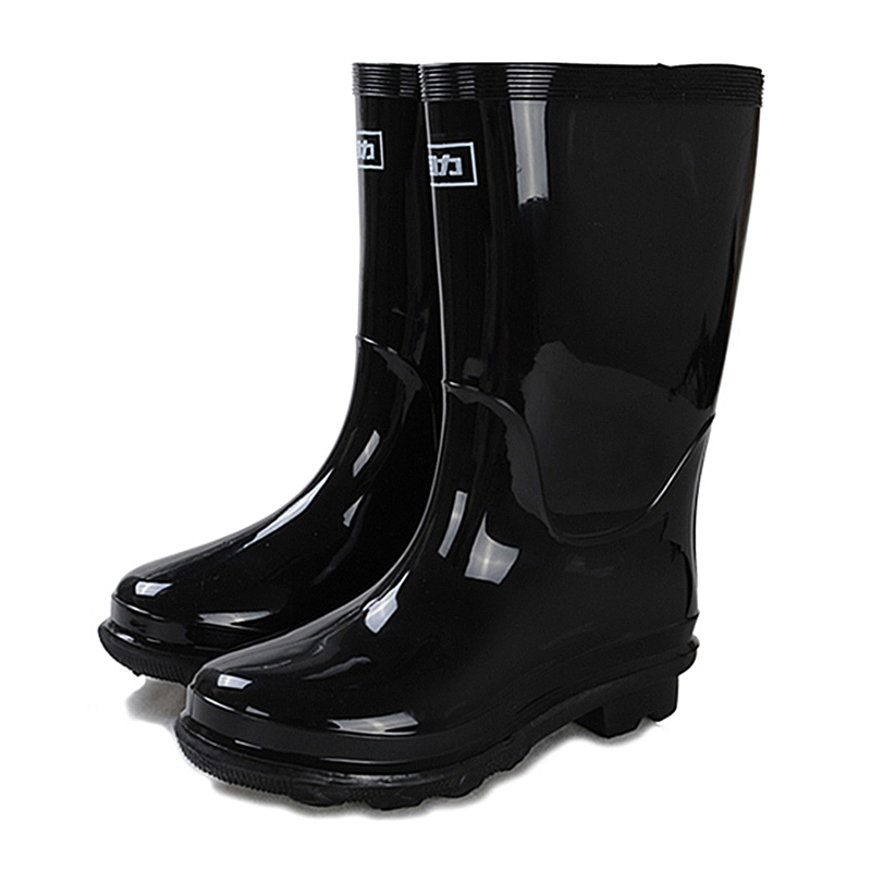 回力（Warrior） HXL-818 中筒型男款雨鞋 44码 （单位：双）  黑色