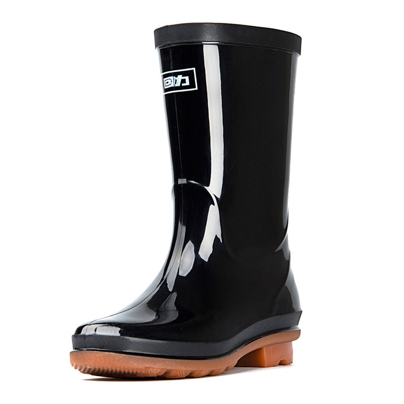 回力（Warrior） HXL-853 中筒女款雨鞋 39码 （单位：双）  黑色