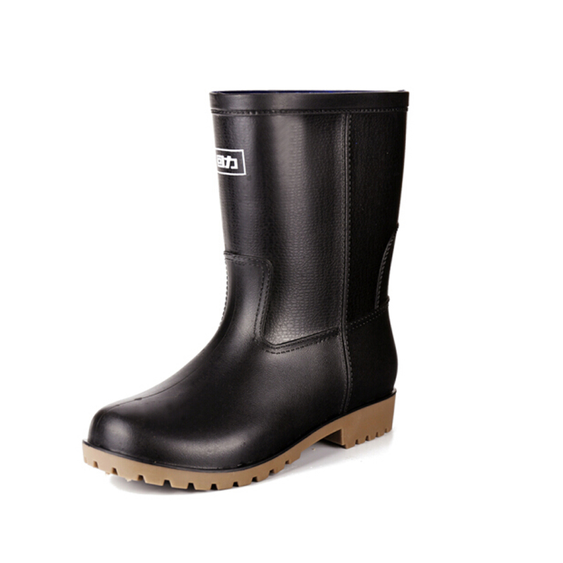 回力（Warrior） HXL-8128 中筒型男款雨鞋 39码 （单位：双）  黑色